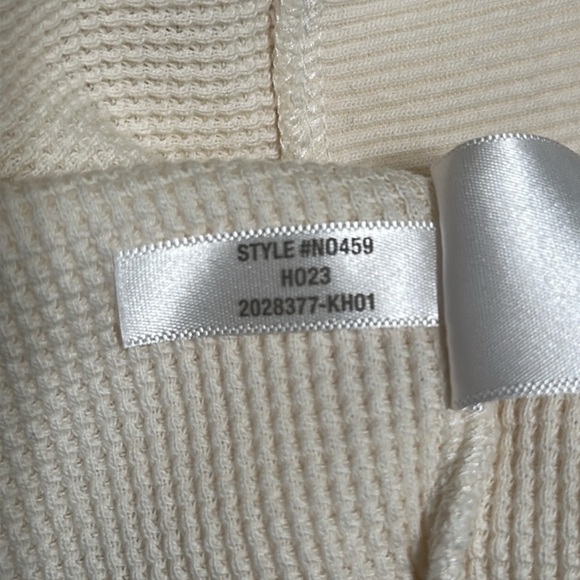 NWOT Madewell Waffle Knit Boxy Sweatshirt Tee in Antique Cream - Picture 7 of 7